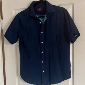 UNTUCKit Slim Fit 100% Cotton Short Sleeve Navy Shirt Men’s Size Medium